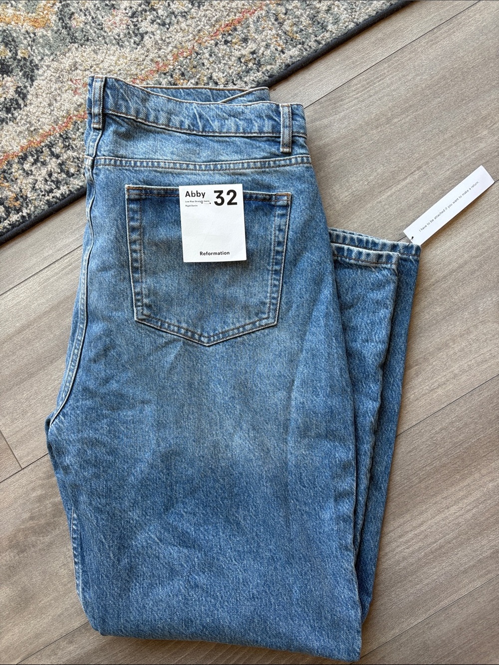 Reformation Abby High-Rise Jeans in Denim Blue